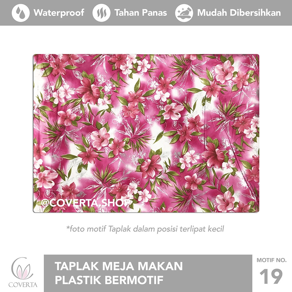 Taplak Meja Makan Plastik Anti Air Motif - OVAL
