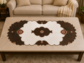 Taplak Meja Tamu Bordir 40x85cm (Kode B16-33 Oval)