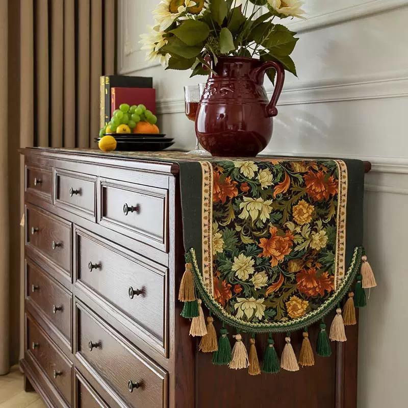 Table Runner Jardin Alas Meja Makan Estetik Motif JARDIN