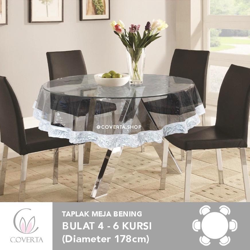 Taplak Meja Makan Waterproof Plastik Bening Transparan