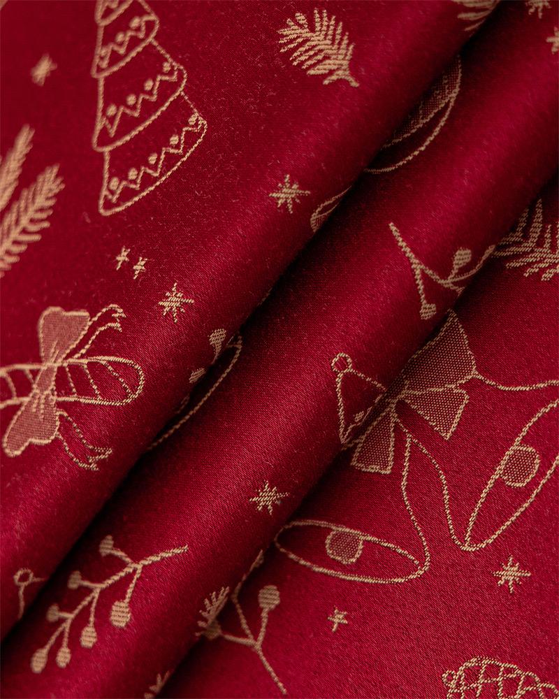 Table Runner Natal Christmas Doodle - Taplak Meja Panjang Estetik Dekorasi Natal