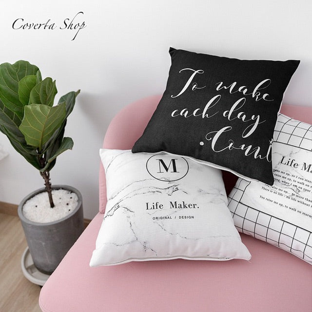 Sarung Bantal Kursi Sofa Minimalis Scandinavian 45x45cm