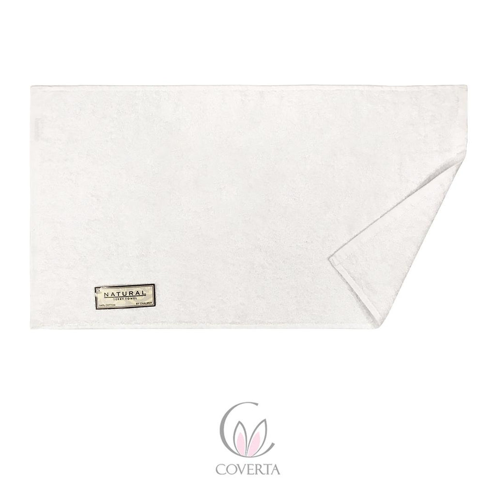 Handuk Tangan Hotel Putih Polos - Handuk Sport Natural 40x75cm - 145Gr