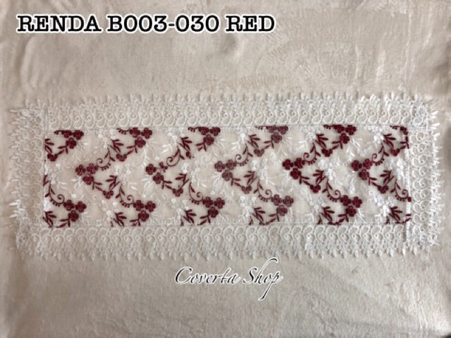 Taplak Meja Tamu Mewah Motif Aesthetic 37x97cm - Renda B003-030
