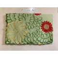 Taplak Meja Makan Bordir Green0603. - 6-8 Kursi - 180x225cm