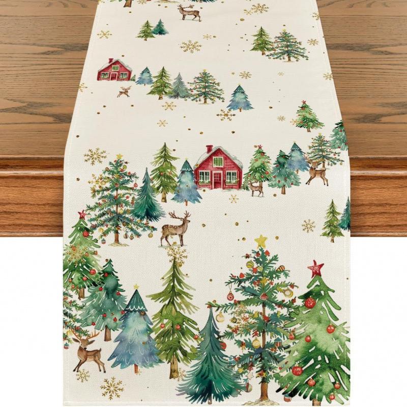 Taplak Meja Natal Printed - Table Runner Christmas