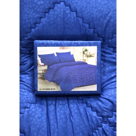 Bed Cover Polos Motif Emboss Set 180x200x30cm