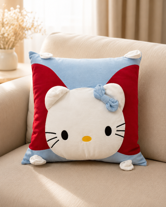 Sarung Bantal Kursi Sofa Set 40x40cm Motif Boneka