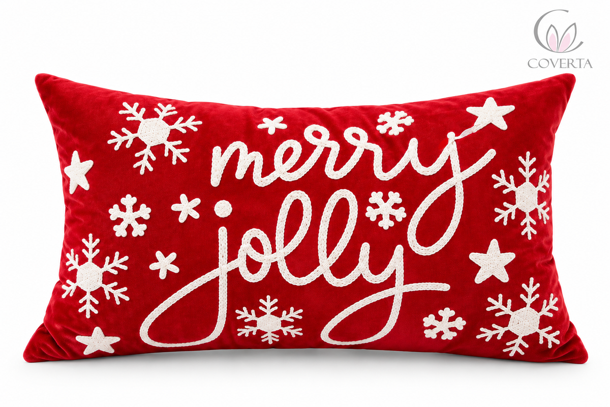 Sarung Bantal Natal 30x50cm Merry Christmas | Cushion Cover Sofa Dekorasi Natal