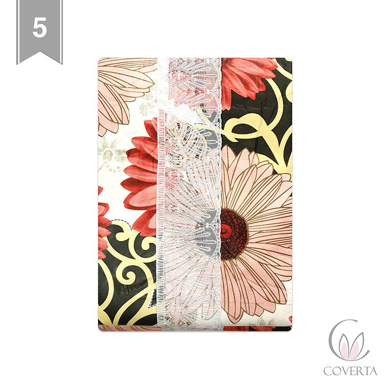 Taplak Meja Makan Plastik Waterproof Motif Segi 6 - 8 Kursi