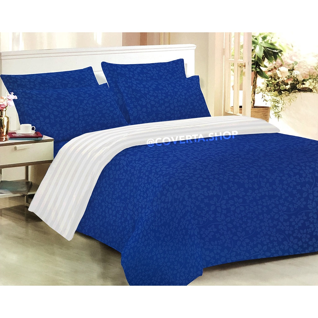 Bed Cover Set Motif Emboss - Kombinasi Warna - 160/180/200x200 tinggi 30cm