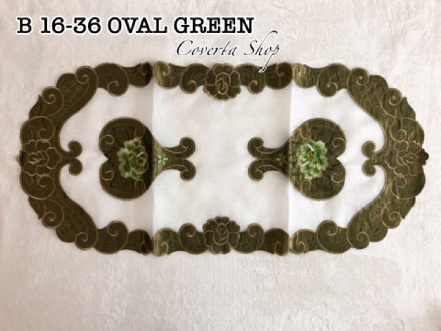Taplak Meja Tamu Oval Aesthetic 40x85cm (Kode B16-36 Oval)