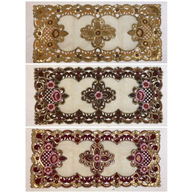 Taplak Meja Tamu Kaca Segi 40x85cm (A YL 121849)