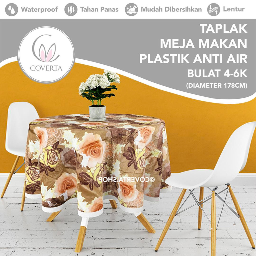 Taplak Meja Makan Motif Anti Air - Alas Meja Waterproof