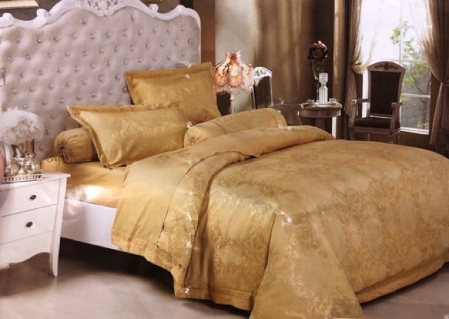 Bed Cover Set Pengantin - Jacquard Bordir  - King Size 180x200x40cm