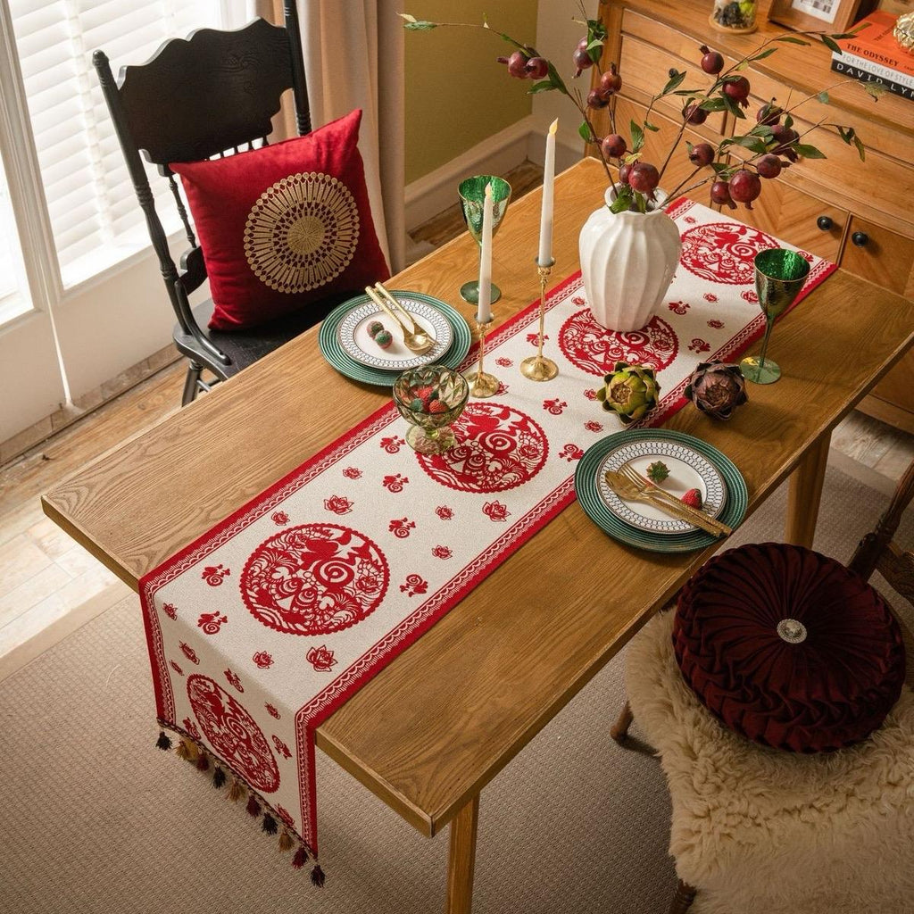 Table Runner Aesthetic | Taplak Meja Estetik Motif Fortune