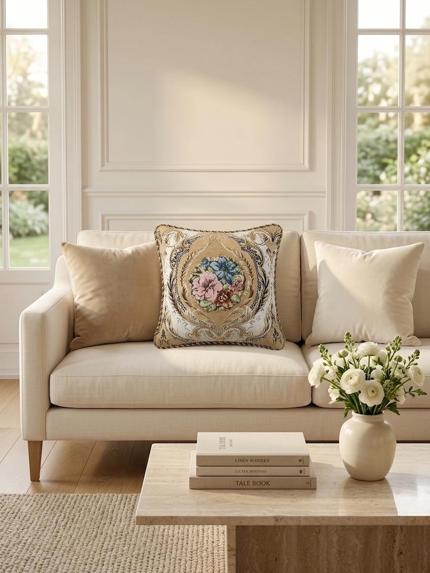 Sarung Bantal Sofa Aurelie 45x45cm | Cushion Cover Premium | Sarung Bantal Hias Ruang Tamu Estetik