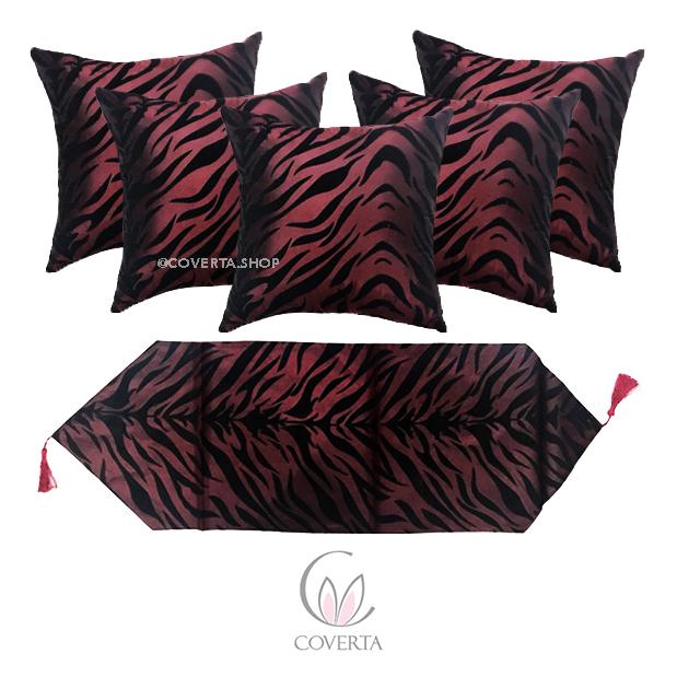 Sarung Bantal Kursi Sofa Set - 50x50cm - (isi 5 pc sarung + 1 taplak)