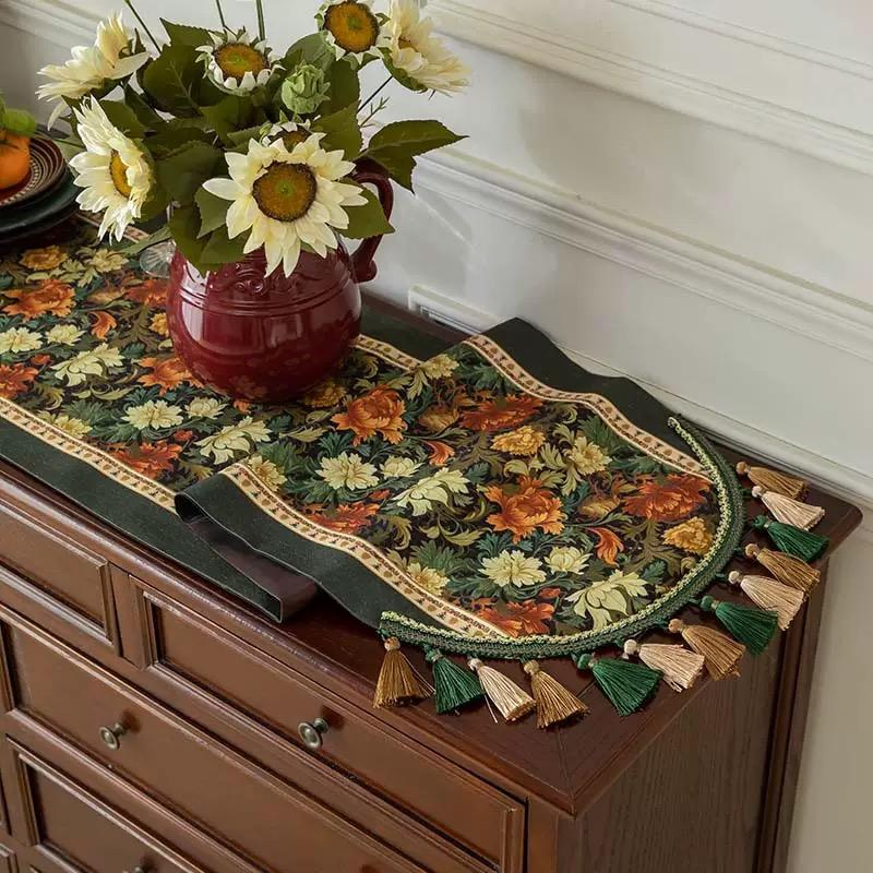 Table Runner Jardin Alas Meja Makan Estetik Motif JARDIN