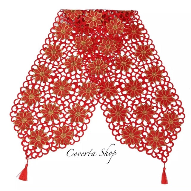 Table Runner - Taplak Meja Panjang - Merah - 40x150cm