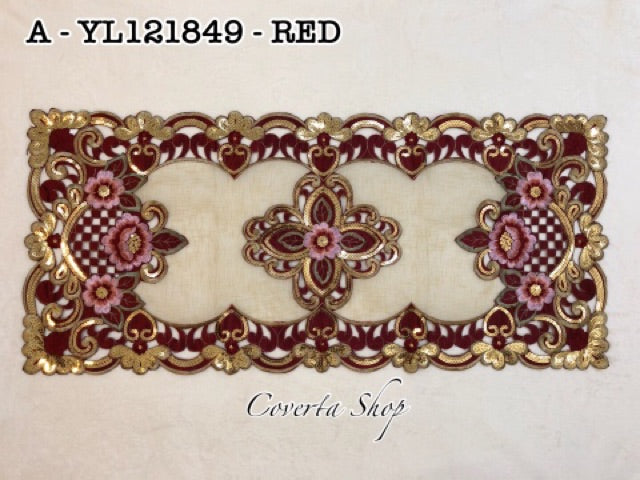 Taplak Meja Tamu Kaca Segi 40x85cm (A YL 121849)
