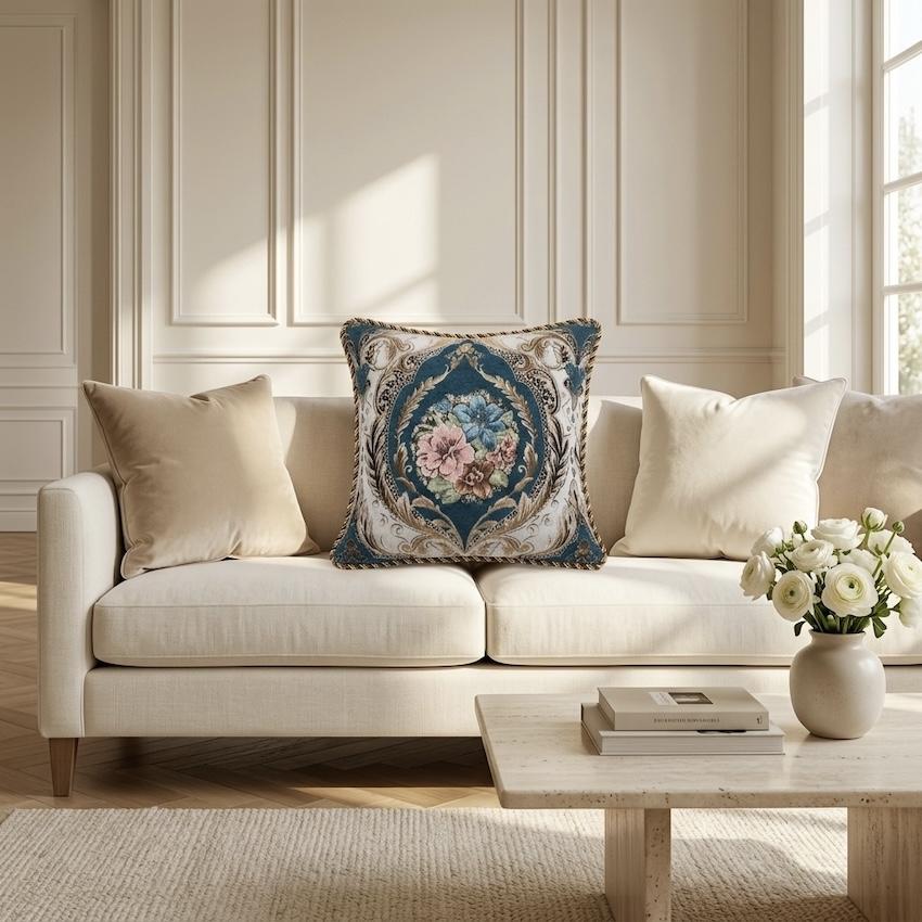 Sarung Bantal Sofa Aurelie 45x45cm | Cushion Cover Premium | Sarung Bantal Hias Ruang Tamu Estetik