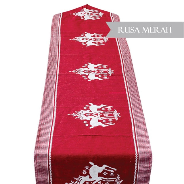 Table Runner Christmas - Taplak Meja Natal Tenun 35x175cm