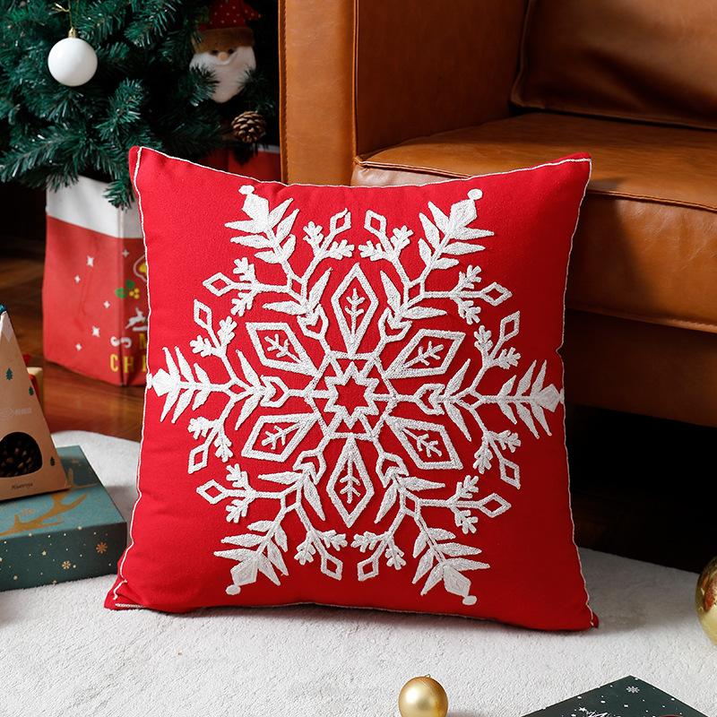 COVER Sarung Bantal Sofa Hiasan Natal 45x45 cm Motif Christmas Bordir Premium