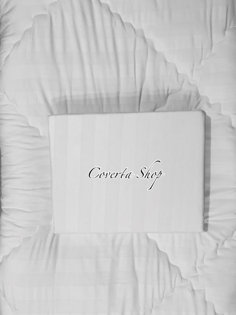 Bed Cover Putih Salur Atlantic Comforter Single 150x210cm (Tanpa Sprei)