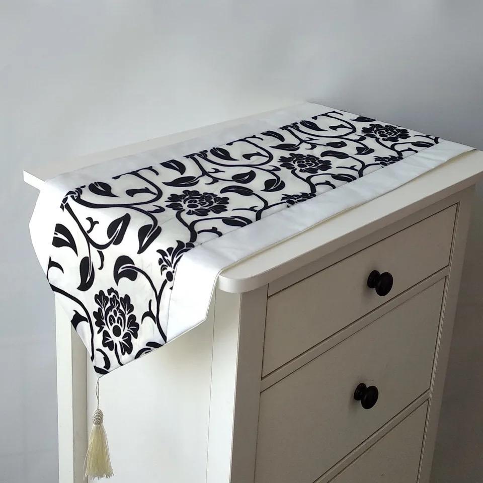 Taplak Meja Aesthetic Ruang Tamu | Table Runner Satin 30x200cm