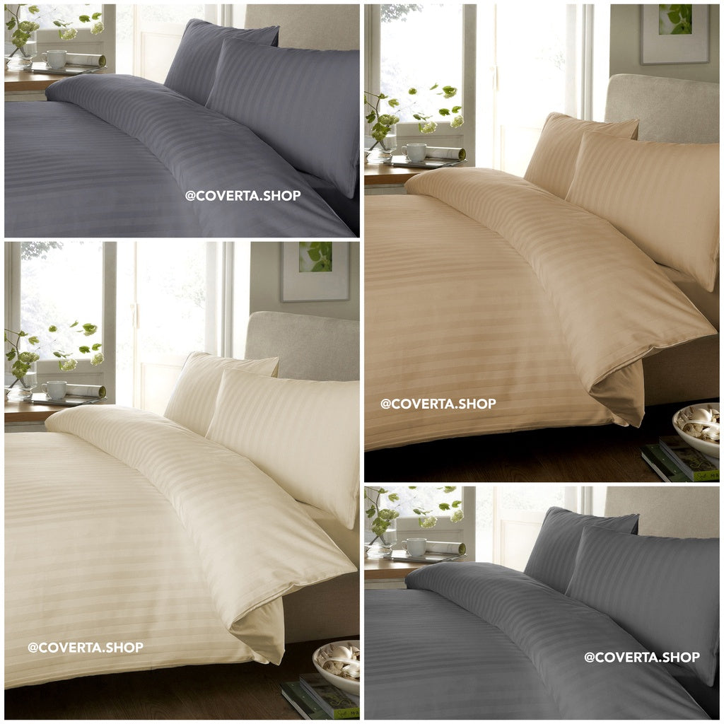 Badcover Set Hotel Dobby 400TC | Betcover Polos | Bedcover Sprei Size 90 100 120