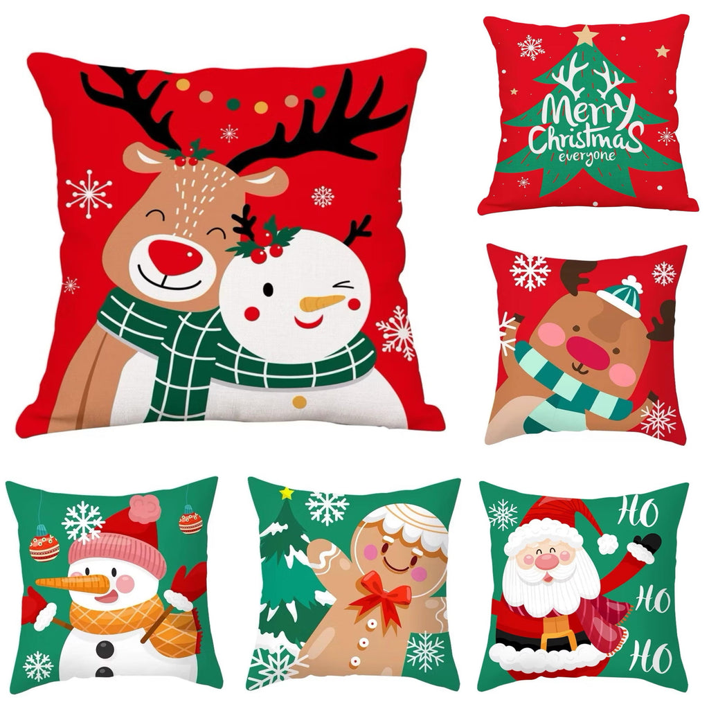 Sarung Bantal Sofa Motif Natal Christmas