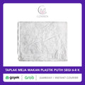 Taplak Meja Makan Putih Plastik Segi 6-8 Kursi - Size 152x228cm