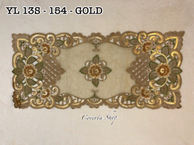 Taplak Meja Tamu Kaca Segi 40x85cm (A YL 138-154)