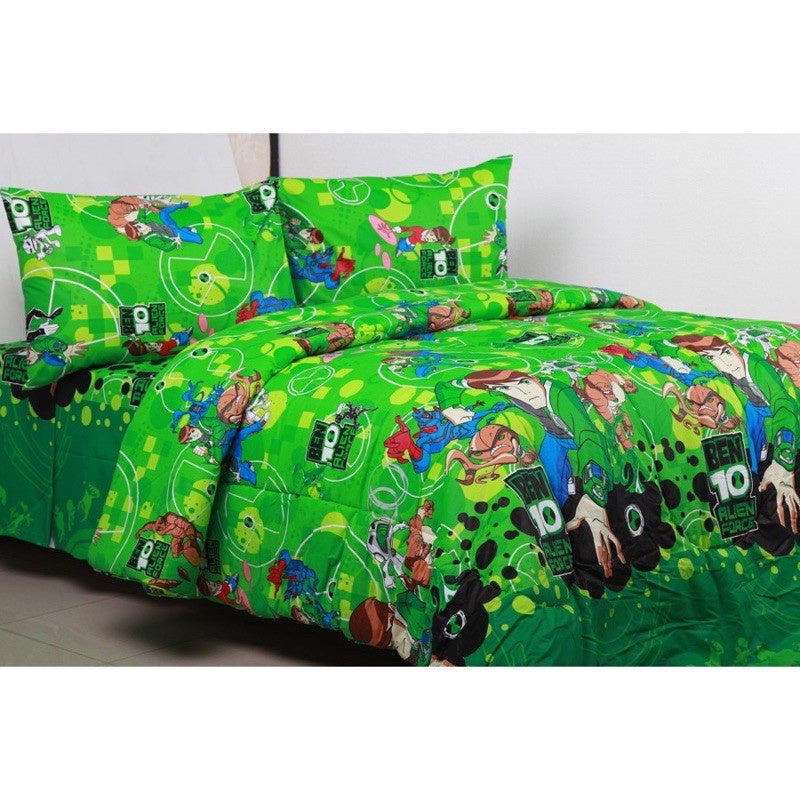 Bella Vista Bed Cover Single Set Karakter Anak - 120x200x30cm (Labubu, Dinosaur, Hello Kitty, Animals, dll)