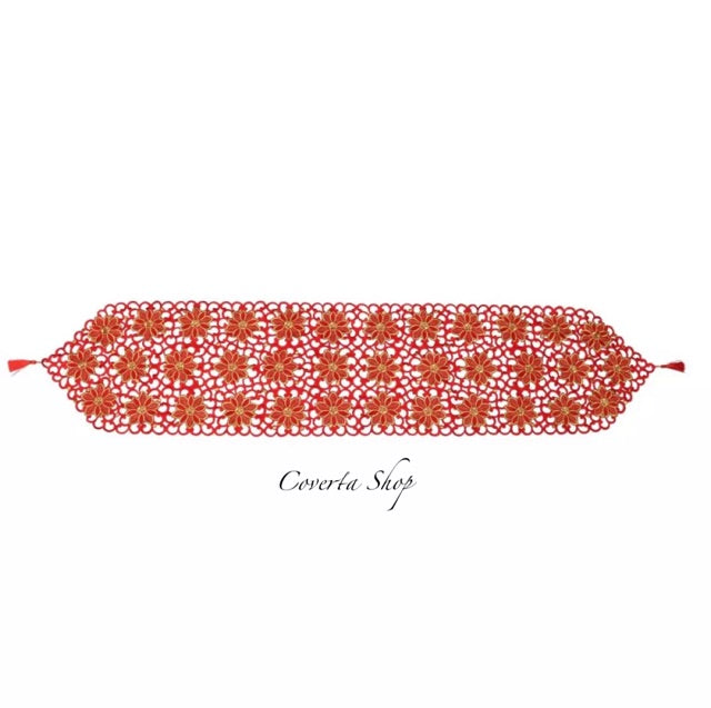 Table Runner - Taplak Meja Panjang - Merah - 40x150cm