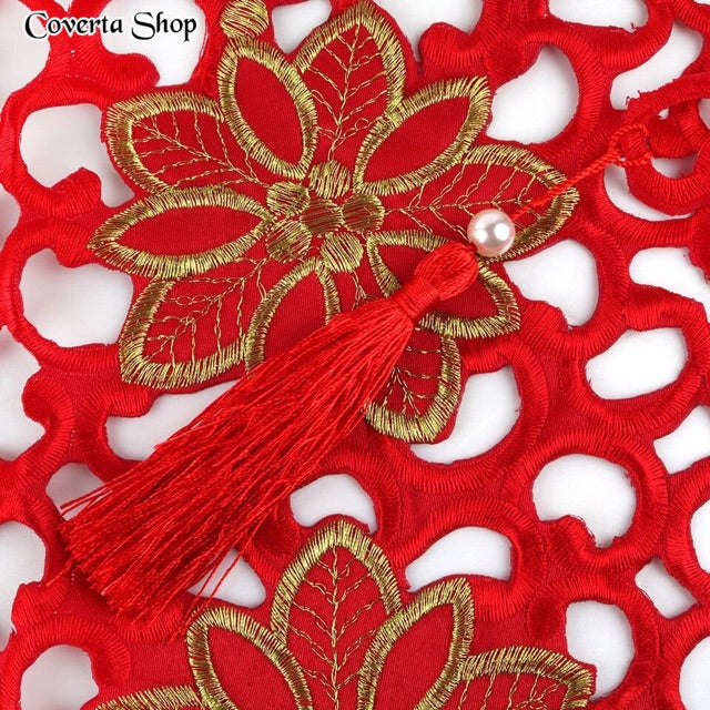 Table Runner Bordir- Taplak Meja Panjang Bordir - Bed Runner