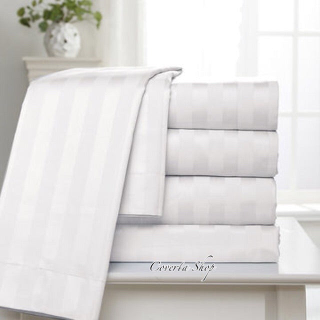 Sprei Hotel Dobby Putih Salur - Kotak 90/100/120x200x40cm