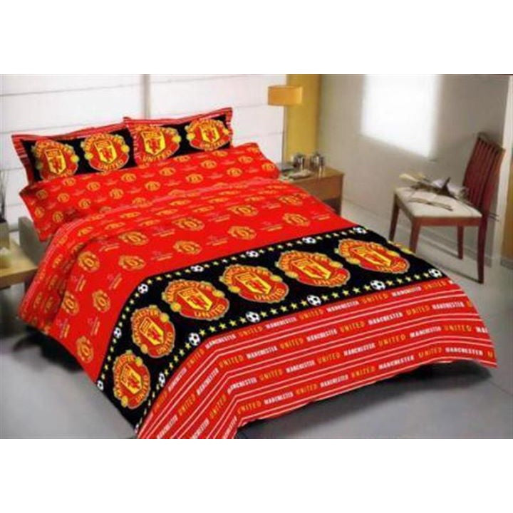 Bed Cover Set Double MOTIF BOLA Manchester United / Arsenal - 160/180x200x30cm