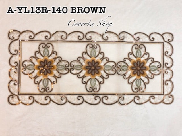 Taplak Meja Tamu Bordir 40x85cm (A-YL13R-140 SEGI)