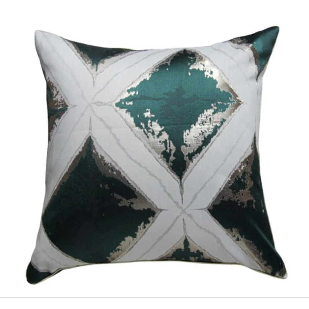 Pillow Cover / Sarung Bantal Kursi Sofa Motif Diamond Hijau 45x45cm