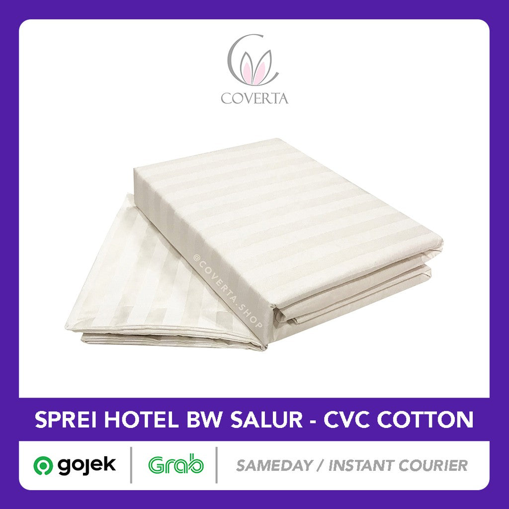 Sprei - Seprei HOTEL Putih Polos Salur / Kotak - 140x200x30cm