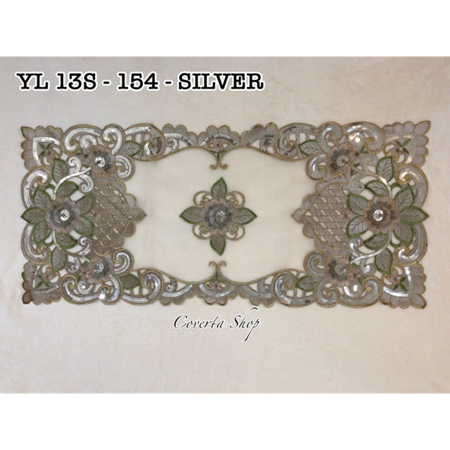 Taplak Meja Tamu Kaca Segi 40x85cm (A YL 138-154)