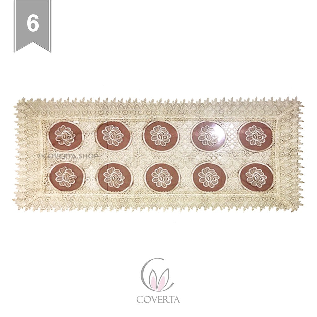 Taplak Meja Tamu - Segi - Lace Brukat 40x90cm