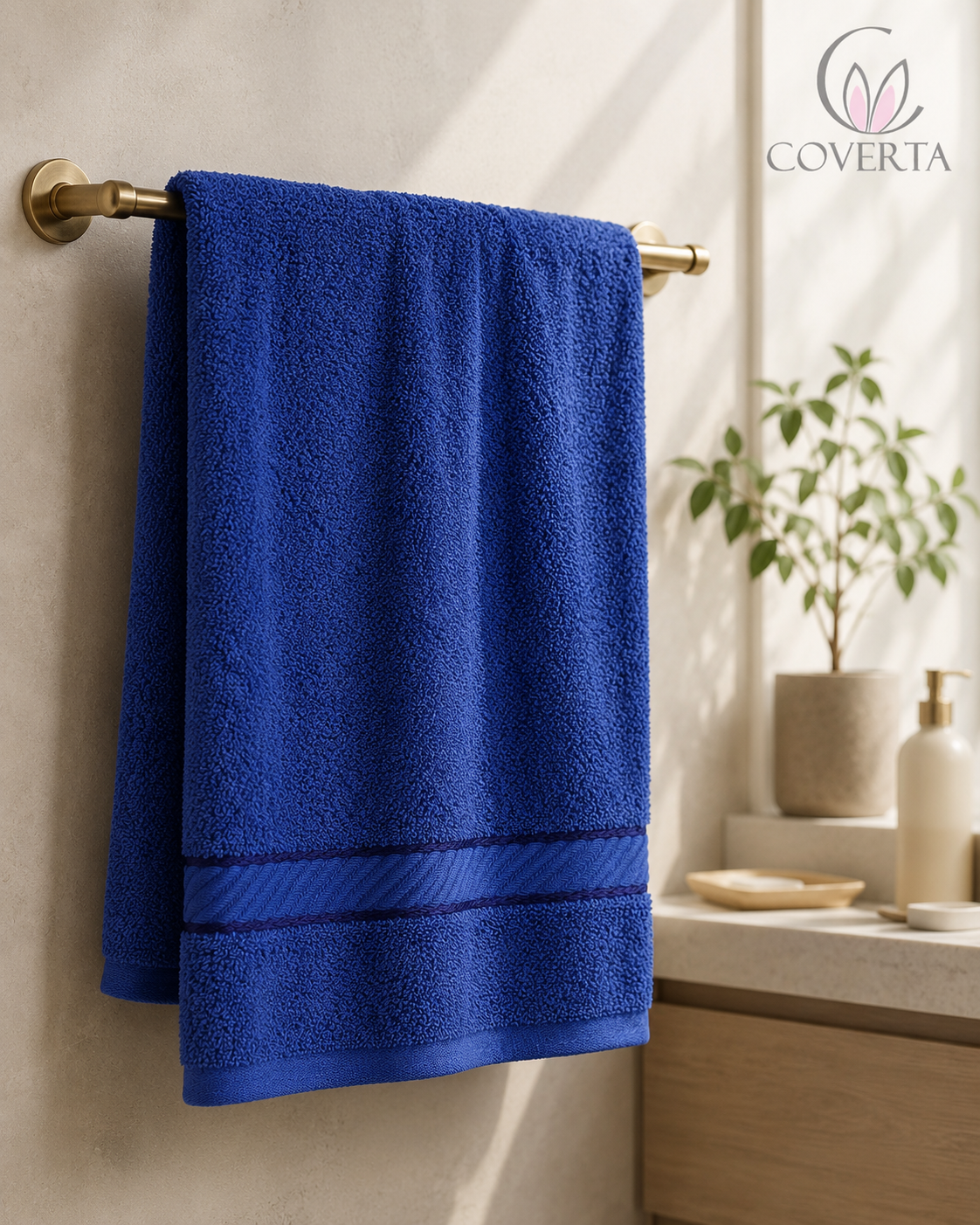 Handuk Mandi Dewasa | Handuk Dewasa Polos Warna Navy 70x140cm (± 400 GR)
