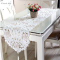 Table Runner Bordir - Taplak Meja Panjang Putih