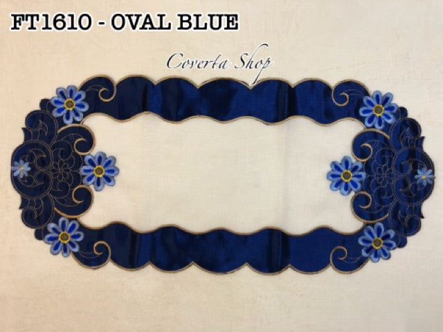 Taplak Meja Tamu Bordir 40x85cm (Kode B - FT1610 Oval)