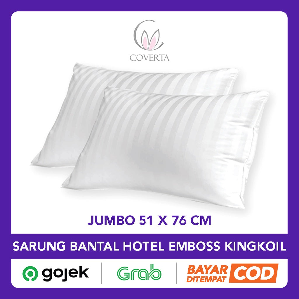 Sarung Bantal Hotel Emboss Size King Koil Jumbo