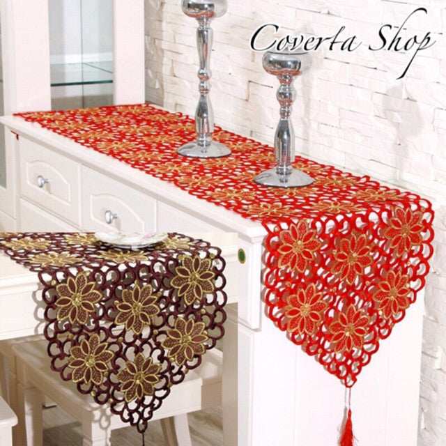 Table Runner Bordir- Taplak Meja Panjang Bordir - Bed Runner