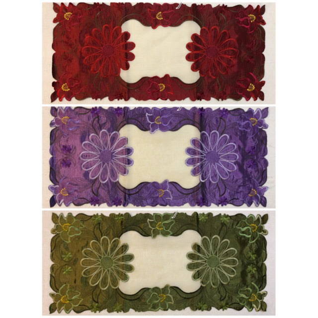 Taplak Meja Tamu Bordir 40x85cm (Kode B - 1121-17)